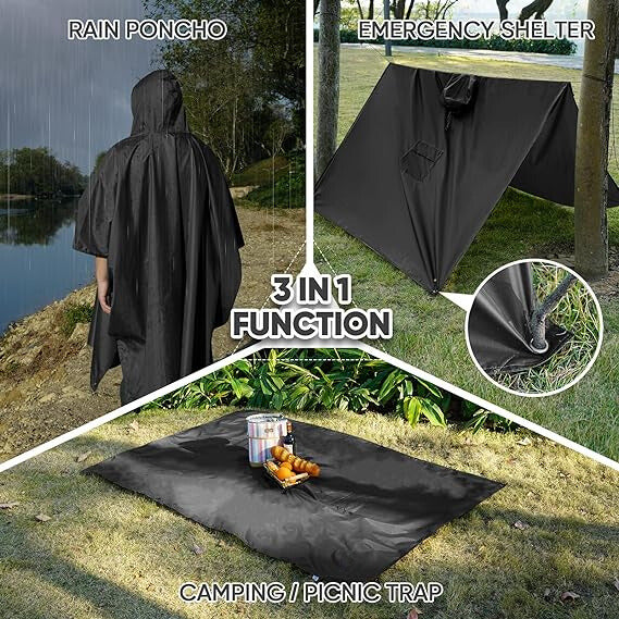 2TAC Hooded Rain Poncho