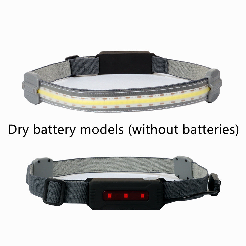 COB Headlight Red Light Portable Headlight USB Rechargeable 3 Lighting Modes
