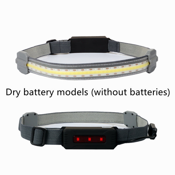 COB Headlight Red Light Portable Headlight USB Rechargeable 3 Lighting Modes
