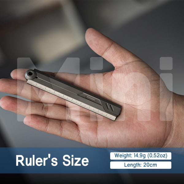 Titanium EDC Ruler