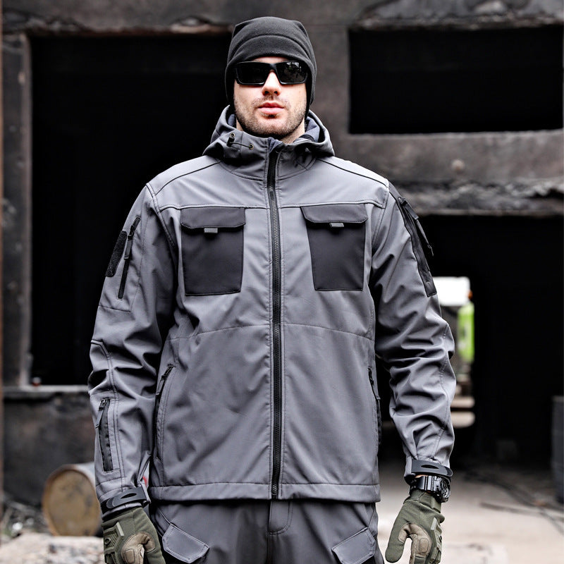 Tactical Soft Shell Jacket Windbreaker Waterproof