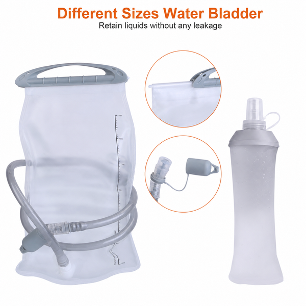 Sport Hydration Vest Running Backpack With 15oz 50oz Water Bladder