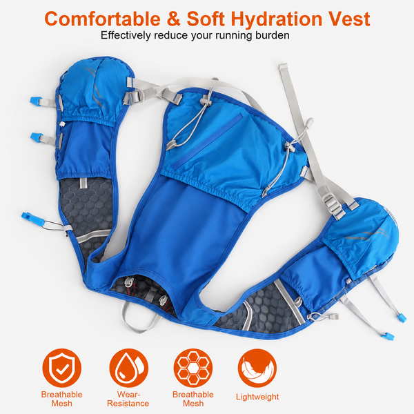 Sport Hydration Vest Running Backpack With 15oz 50oz Water Bladder