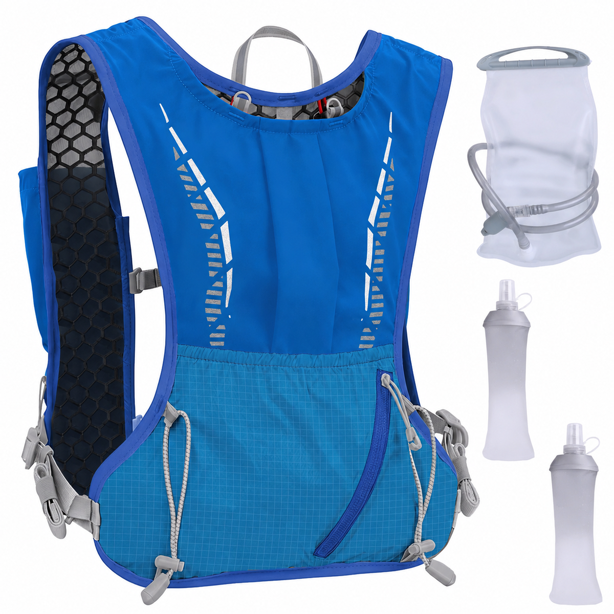 Sport Hydration Vest Running Backpack With 15oz 50oz Water Bladder