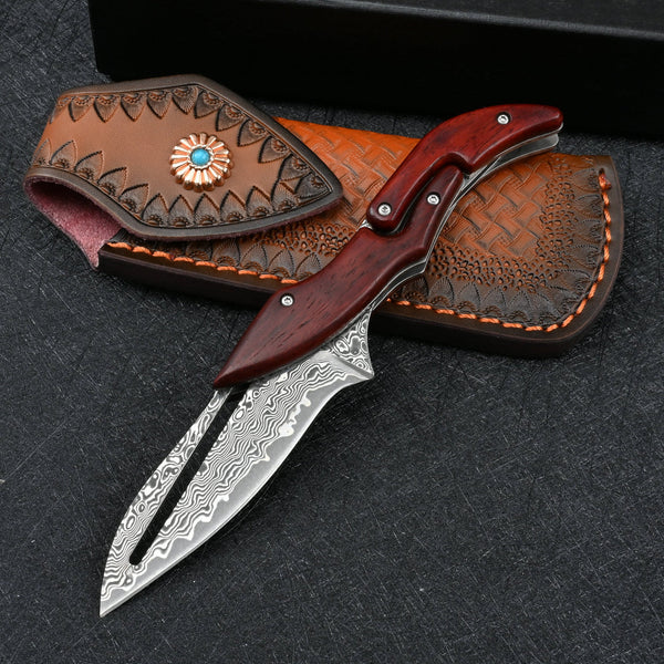 TitanTrail Damascus Lock Knife