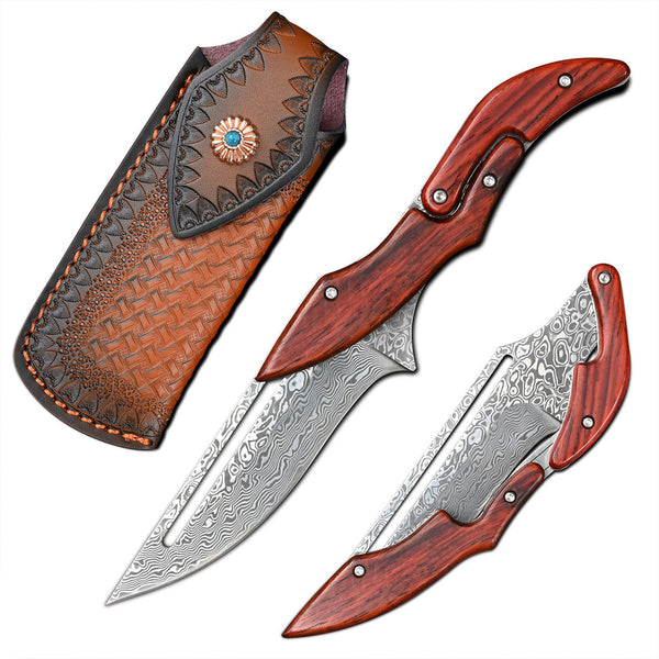 TitanTrail Damascus Lock Knife