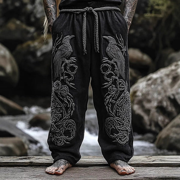 Casual Stylish Loose-fitting Linen Wide-leg Pants