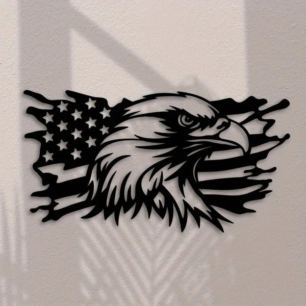 American Independence Day Decorative Metal Eagle Flag