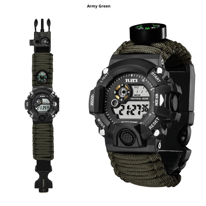 Multifunctional Waterproof Watch Survival Survival Whistle Compass