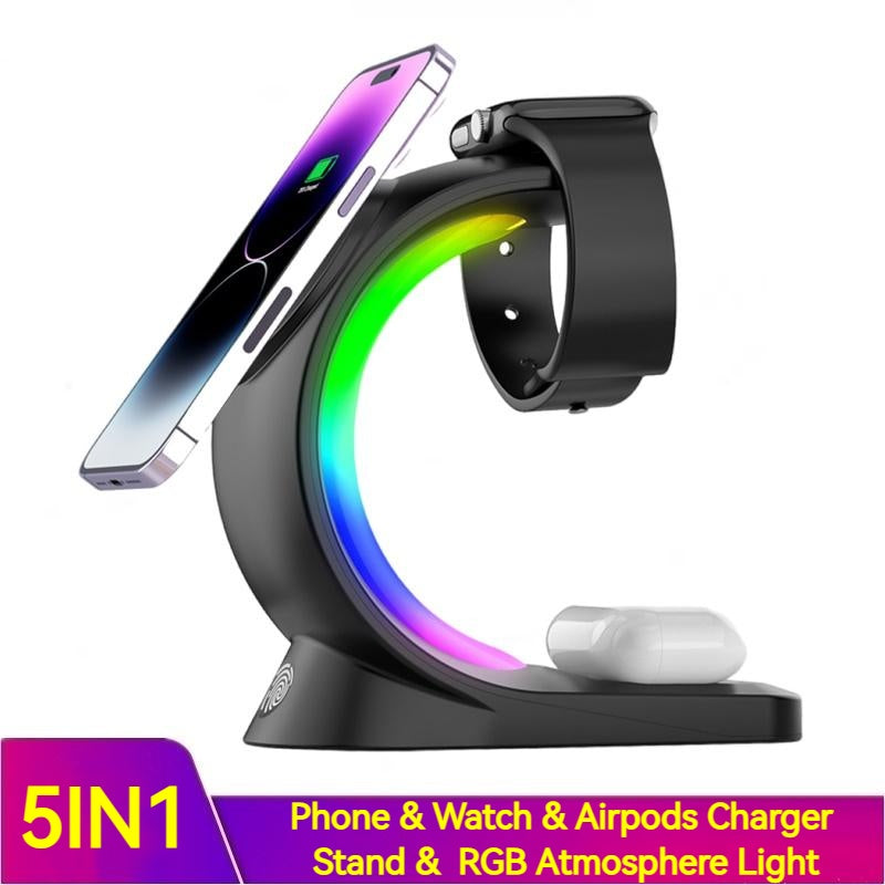4 In 1 Magnetic Wireless Charger Fast Charging For Phone Airpods I-phone