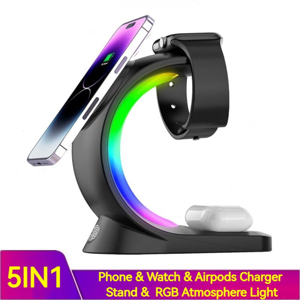 4 In 1 Magnetic Wireless Charger Fast Charging For Phone Airpods I-phone