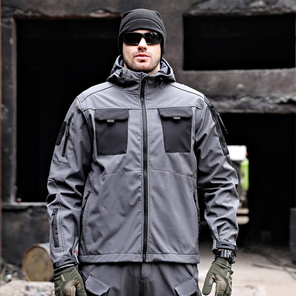 Tactical Soft Shell Jacket Windbreaker Waterproof