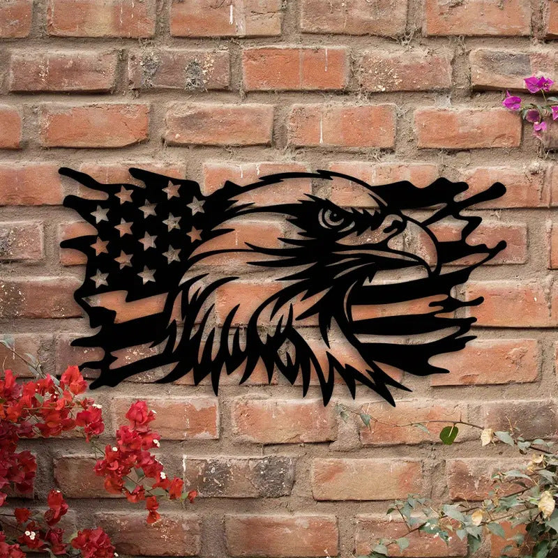 American Independence Day Decorative Metal Eagle Flag