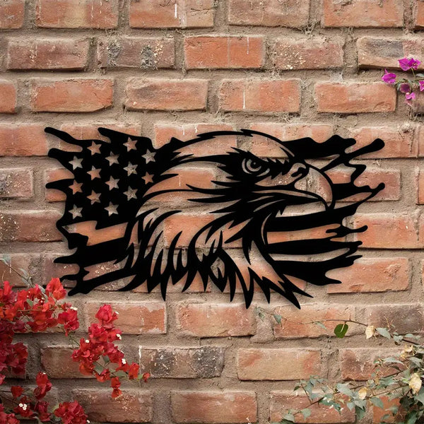 American Independence Day Decorative Metal Eagle Flag