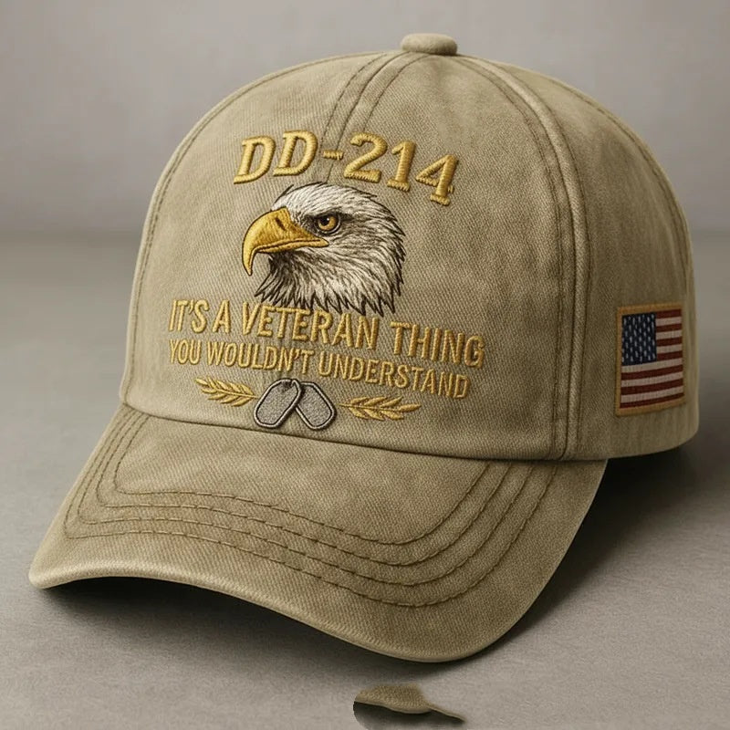 DD-214 VETERAN EMBROIDERED CAP