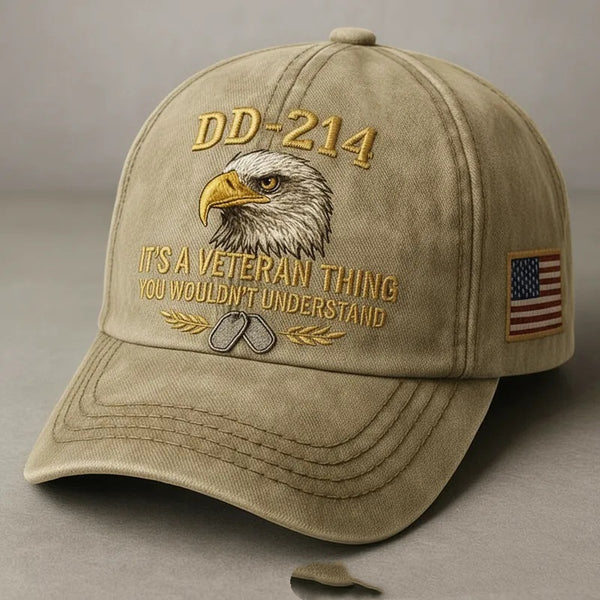 DD-214 VETERAN EMBROIDERED CAP