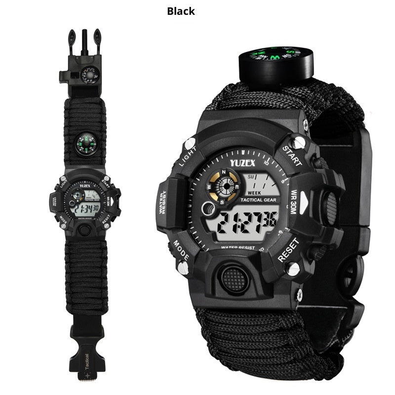 Multifunctional Waterproof Watch Survival Survival Whistle Compass