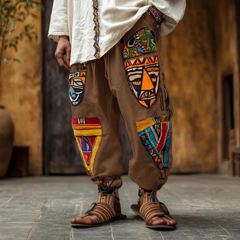 Casual Stylish Loose-fitting Linen Wide-leg Pants