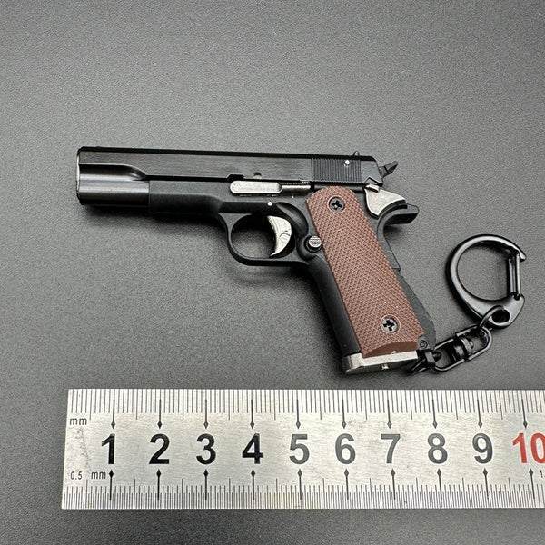 13 Scale Model 1911 Colt Pistol Keychain