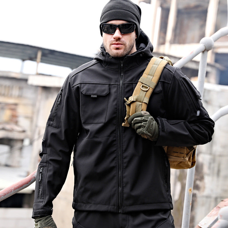 Tactical Soft Shell Jacket Windbreaker Waterproof