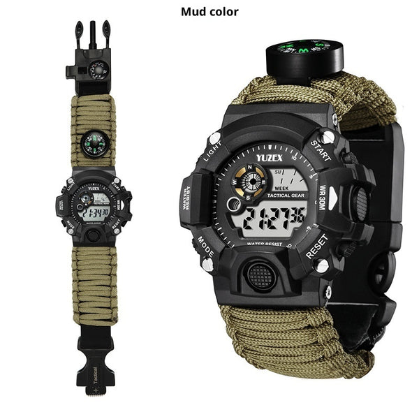 Multifunctional Waterproof Watch Survival Survival Whistle Compass