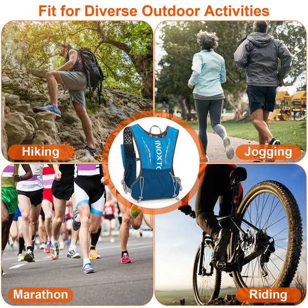 Sport Hydration Vest Running Backpack With 15oz 50oz Water Bladder