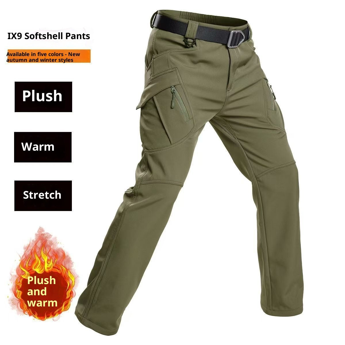 Outdoor Tactical Fleece Warm X9 Men's Fleece-Lined Casual Pants