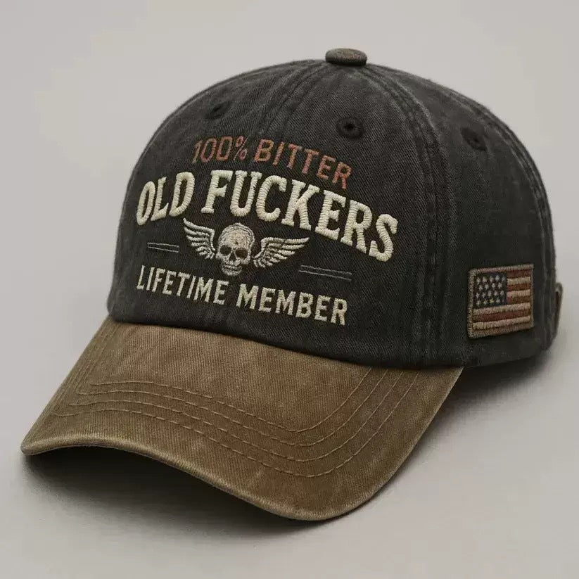 Vintage Pure Cotton Embroidered Baseball Cap From The Old Guys Club