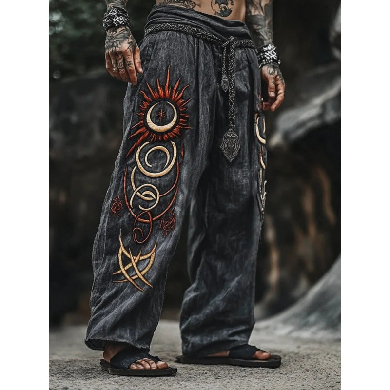 Casual Stylish Loose-fitting Linen Wide-leg Pants