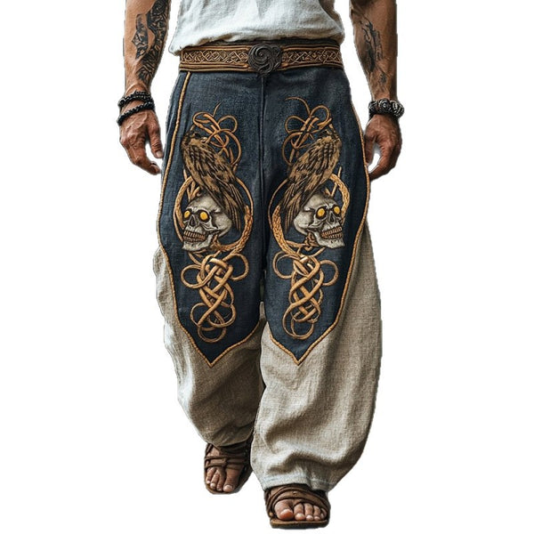 Casual Stylish Loose-fitting Linen Wide-leg Pants