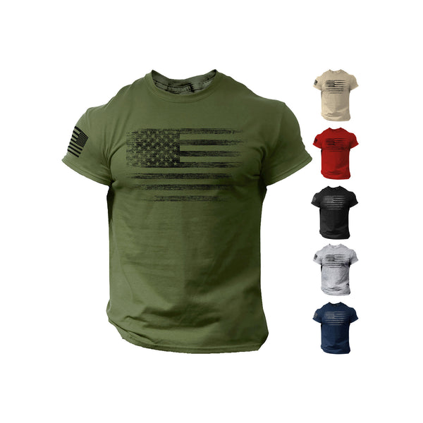USA Patriotic Flag Men T Shirt