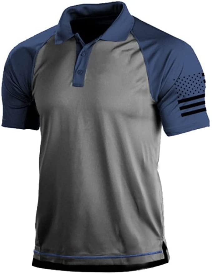 Men's T-Shirts Summer Tactical Sports Polo Collar Bottoming Sweatshirts