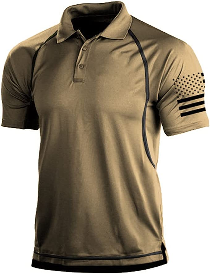 Men's T-Shirts Summer Tactical Sports Polo Collar Bottoming Sweatshirts