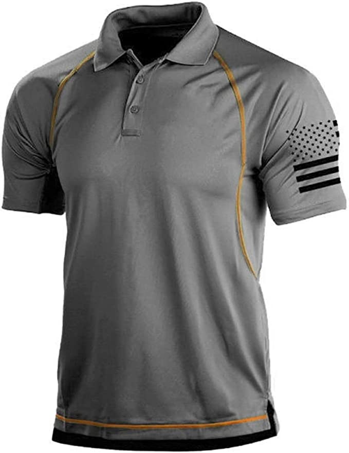 Men's T-Shirts Summer Tactical Sports Polo Collar Bottoming Sweatshirts