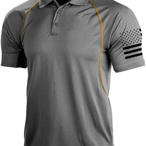 Men's T-Shirts Summer Tactical Sports Polo Collar Bottoming Sweatshirts