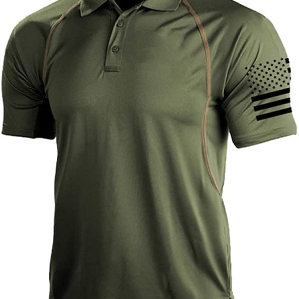 Men's T-Shirts Summer Tactical Sports Polo Collar Bottoming Sweatshirts