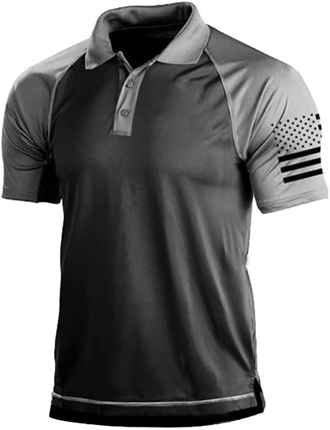 Men's T-Shirts Summer Tactical Sports Polo Collar Bottoming Sweatshirts