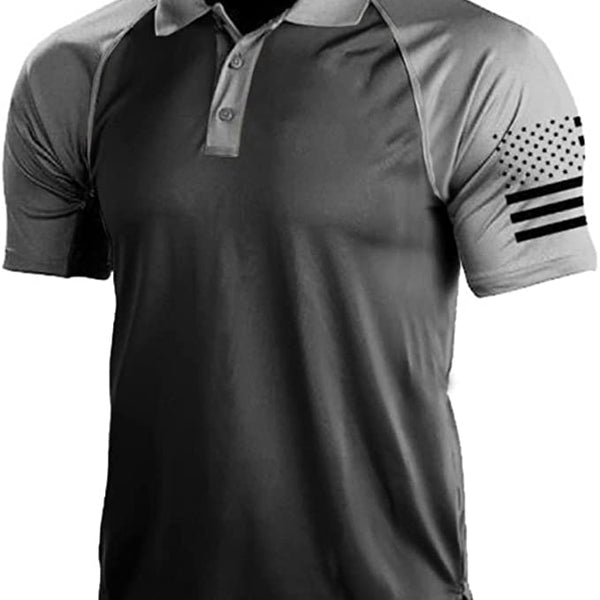 Men's T-Shirts Summer Tactical Sports Polo Collar Bottoming Sweatshirts