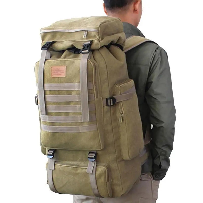 EDC4lifePro™ 60L Large Tactical Canvas Backpack- Tactical travel backpack 60l