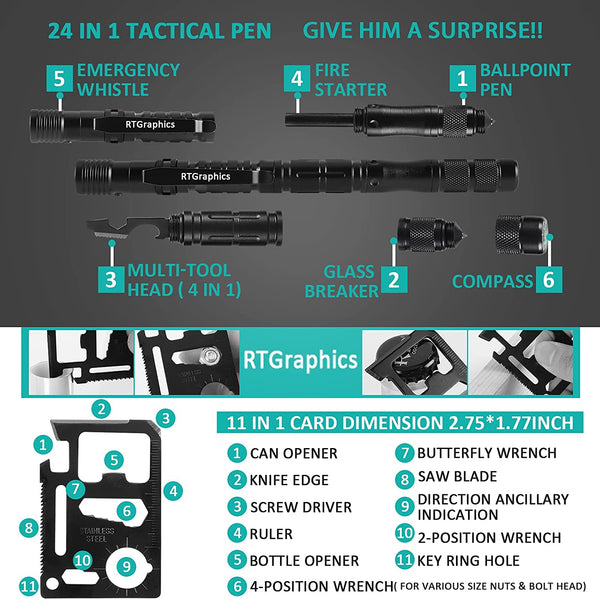 Tactical Pen Gift 24in1